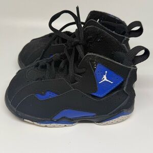 Jordan Kids Black and Blue Sneakers